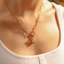 Load image into Gallery viewer, Paperclip Charm Keeper Necklace: Gold / 18"+2"