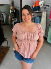 Load image into Gallery viewer, Blush Peplum Top and Shorts
