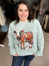 Load image into Gallery viewer, Floral Cow Top