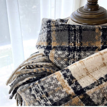 Load image into Gallery viewer, Plaid Tassel Scarf