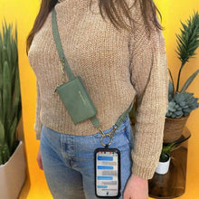 Load image into Gallery viewer, Clip &amp; Go Strap w/Pouch Brushed Vegan Leather: Brown - Brown Pouch
