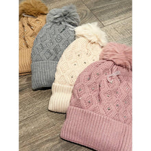Load image into Gallery viewer, Studed Cozy Cable Knit Beanie