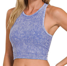 Load image into Gallery viewer, The Cropped Rose Ribbed Tank