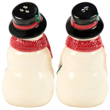 Load image into Gallery viewer, Happy Snowmen Salt &amp; Pepper Set