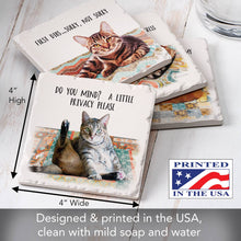 Load image into Gallery viewer, Cat Nappy Assorted Image Tumbled Tile Coaster