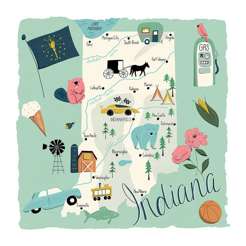 Indiana Home Absorbent Stone Coaster