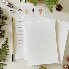Load image into Gallery viewer, emily lex studio - Mushrooms paintable watercolor notecard set