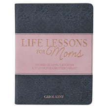 Load image into Gallery viewer, Life Lessons for Mom Gray and Pink Faux Leather Gift Book