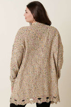Load image into Gallery viewer, MULTI COLOR POPCORN DISTRESSED CARDIGAN - Curvy Girl