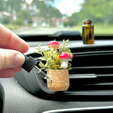 Load image into Gallery viewer, Mushroom Vent Clip Car Air Freshener Diffuser (Reusable): *Autumn Cottage*