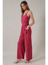 Load image into Gallery viewer, Sleeveless Surplice Tie Jumpsuit