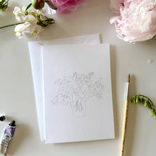 Load image into Gallery viewer, emily lex studio - Bouquets paintable watercolor notecard set