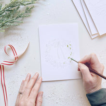 Load image into Gallery viewer, Christmas cheer paintable notecard