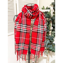 Load image into Gallery viewer, Plaid Print Fringe Scarves