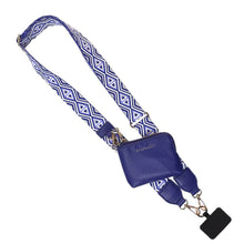 Load image into Gallery viewer, Clip &amp; Go Strap w/RFID Pouch Diamond Pattern: Black
