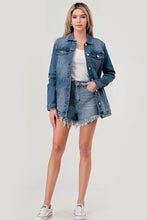 Load image into Gallery viewer, LONG DENIM JACKET: Medium Wash