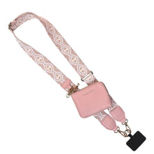 Load image into Gallery viewer, Clip &amp; Go Strap w/RFID Pouch Diamond Pattern: Black
