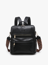 Load image into Gallery viewer, Amelia Convertible Backpack w/ Guitar Strap: Black