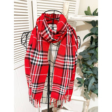 Load image into Gallery viewer, Plaid Print Fringe Scarves