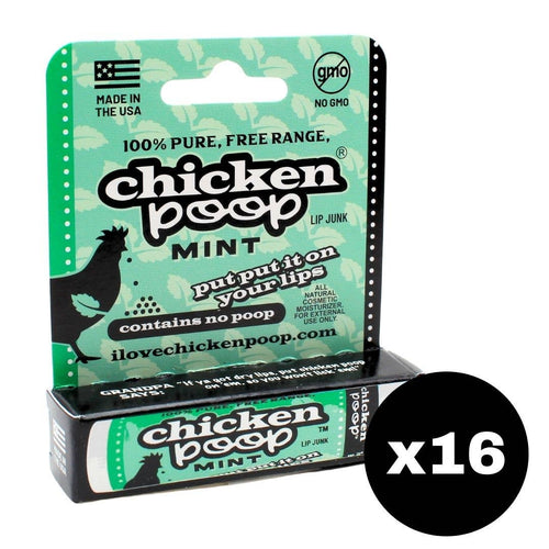 Chicken Poop® MINT Lip Balm, All Natural