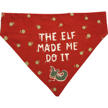 Load image into Gallery viewer, Elf Made Me/You Bake Large Collar Bandana