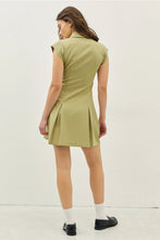 Load image into Gallery viewer, Chic Mini Dress with Front Zipper and Pleated Hem
