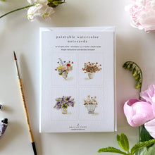 Load image into Gallery viewer, emily lex studio - Bouquets paintable watercolor notecard set