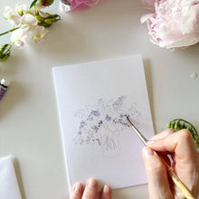 Load image into Gallery viewer, emily lex studio - Bouquets paintable watercolor notecard set
