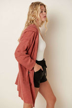 Load image into Gallery viewer, HOODED BUTTON UP CARDIGAN