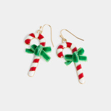 Load image into Gallery viewer, Velvet Bow Candy Canes - Red/White