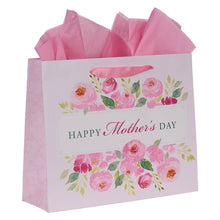 Load image into Gallery viewer, Happy Mother&#39;s Day Pink Peony Large Landscape Gift Bag