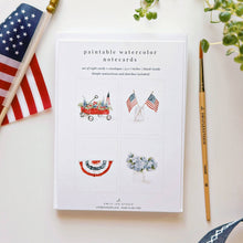 Load image into Gallery viewer, emily lex studio - Americana paintable watercolor notecard set