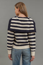 Load image into Gallery viewer, STRIPE SAILOR COLLAR KNIT SWEATER