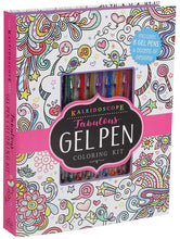 Load image into Gallery viewer, Kaleidoscope: Fabulous Gel Pen Coloring Kit by Editors of Silver Dolphin Books: Kit - Paperback; 48 pages / English