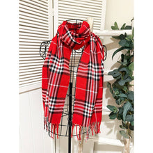 Load image into Gallery viewer, Plaid Print Fringe Scarves