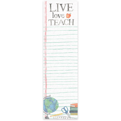 Live Love Teach List Pad