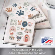 Load image into Gallery viewer, &quot;Dogs Welcome&quot;  Coaster