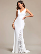 Load image into Gallery viewer, Ever-Pretty - Spaghetti Straps Appliques Fishtail Wedding Dress: White / 10