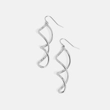 Load image into Gallery viewer, Sleek Twist Dangle Earrings - Silver