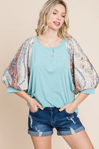 The Floral Paisley Top
