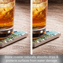 Load image into Gallery viewer, &quot;Quiet Santa&quot; Single Absorbent Stone T Coaster