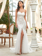 Load image into Gallery viewer, Sleeveless Sweetheart Neck Split Wedding Dress