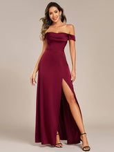 Load image into Gallery viewer, Off Shoulder Split Bandage Dress