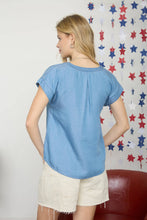 Load image into Gallery viewer, Comfy And Cozy Chambray Top