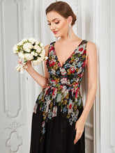 Load image into Gallery viewer, Elegant Maxi Long Evening Dress With Double V-Neck