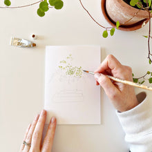 Load image into Gallery viewer, Potted plants paintable notecards