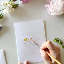 Load image into Gallery viewer, emily lex studio - Bouquets paintable watercolor notecard set