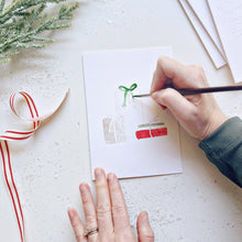 Load image into Gallery viewer, Christmas cheer paintable notecard