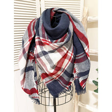 Load image into Gallery viewer, Multi Tone Plaid Oversized Blanket Scarf