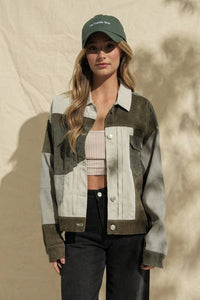 Patchwork Buttoned Jacket